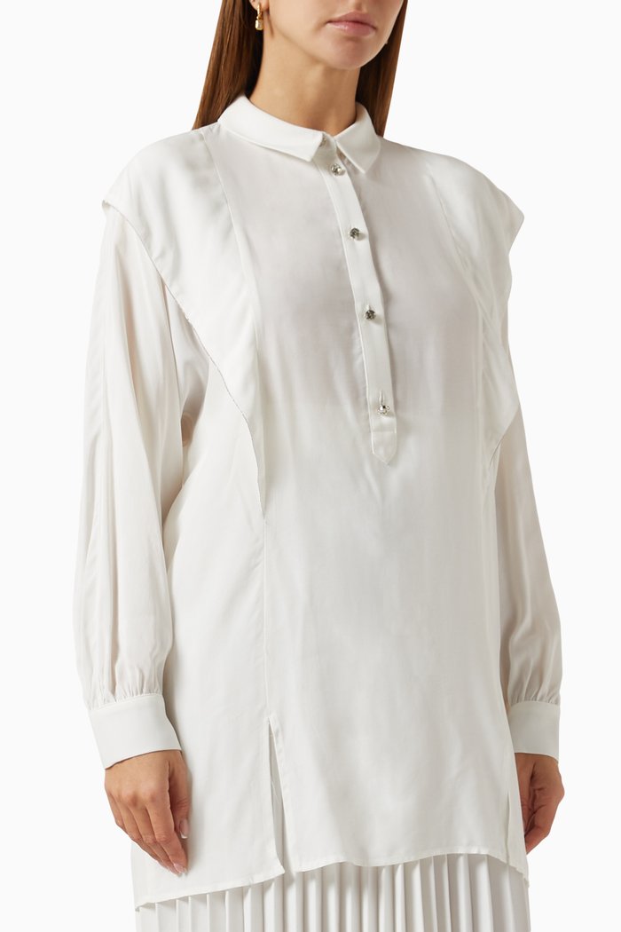 

Ruffled Top, White