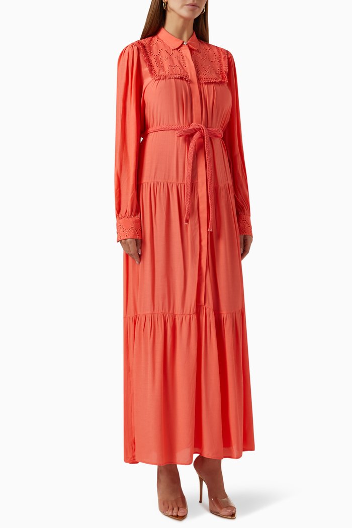 

Tiered Maxi Dress, Orange