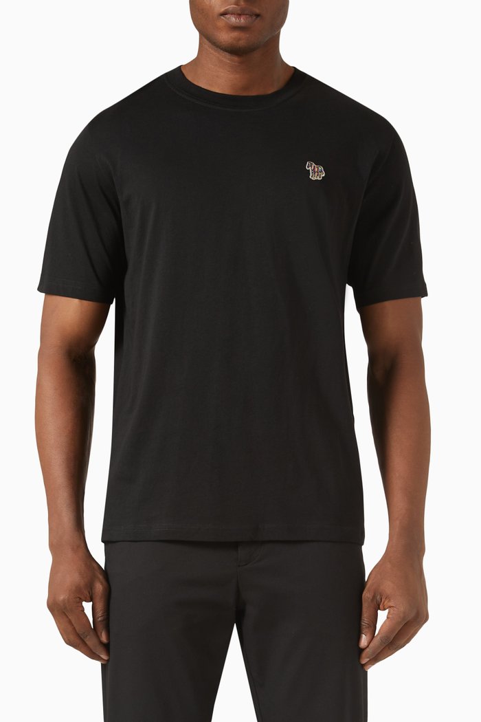 

Zebra Logo T-shirt in Organic Cotton, Black