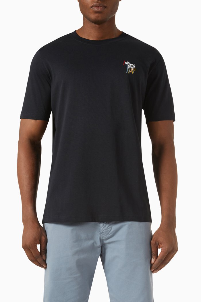 

Zebra Logo T-shirt in Organic Cotton, Blue