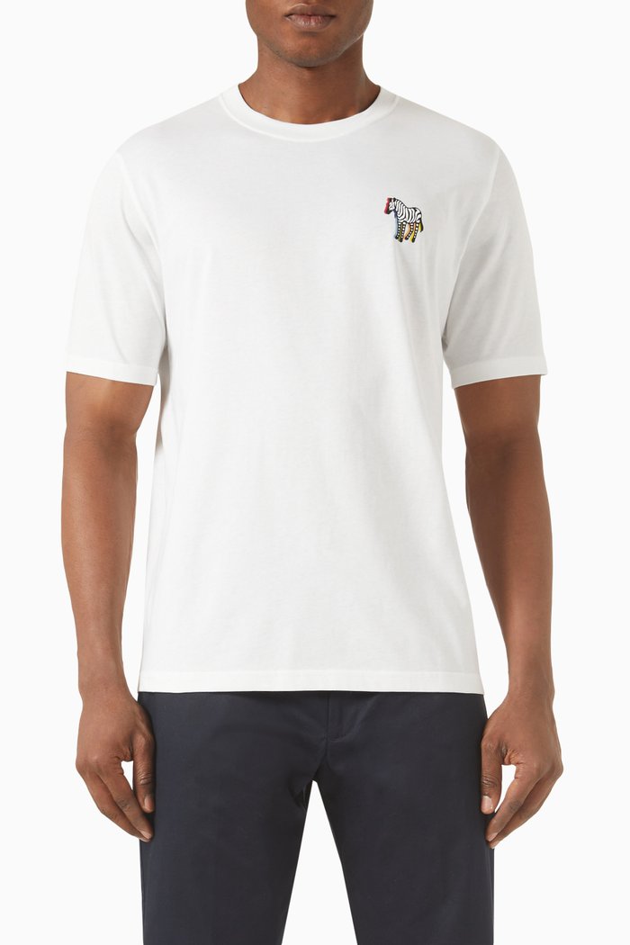 

Zebra Logo T-shirt in Organic Cotton, White