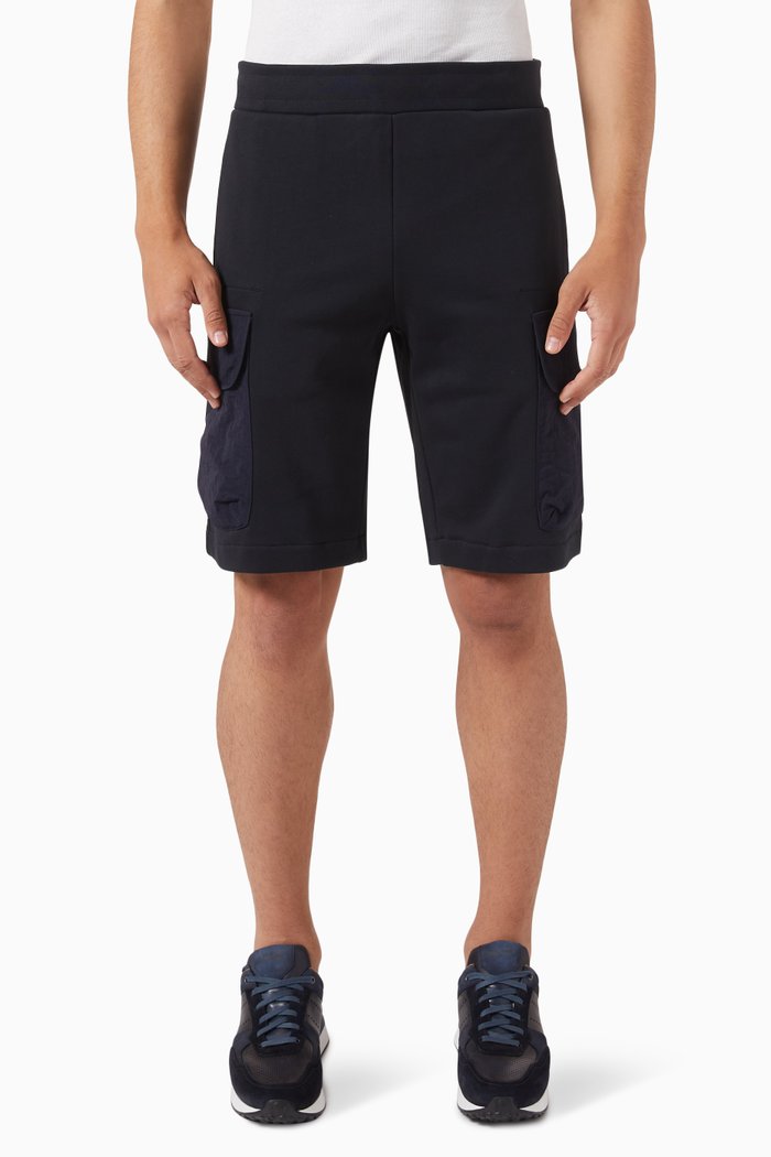 Happy Cargo Shorts in Cotton & Nylon, Blue