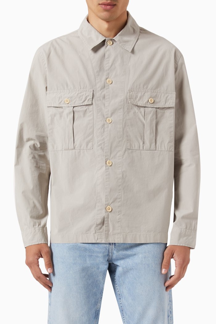 

Shirt Jacket in Organic Cotton, Neutral