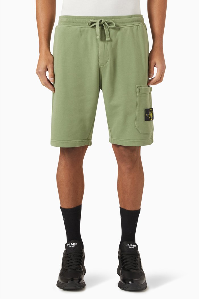 

Bermuda Shorts in Fleece, Green