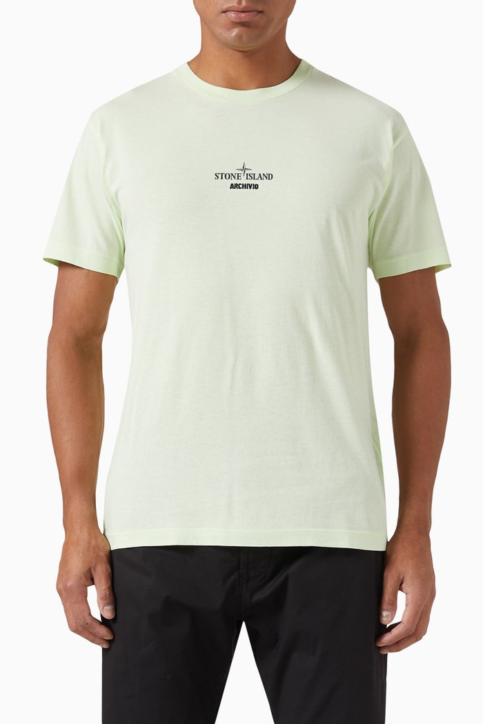 

x Archivio Graphic Logo Print T-shirt in Cotton, Green