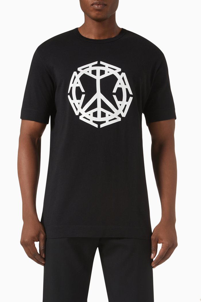 

Peace Sign Logo T-shirt in Cotton-jersey, Black