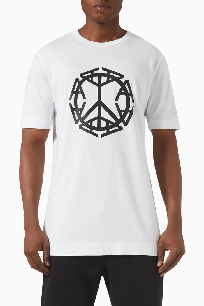 

Peace Sign Logo T-shirt in Cotton-jersey, White