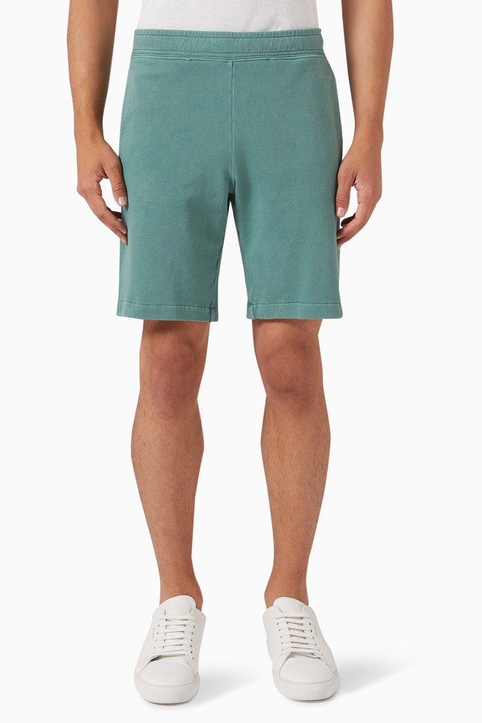 

Striped Zebra Shorts in Organic Cotton, Green