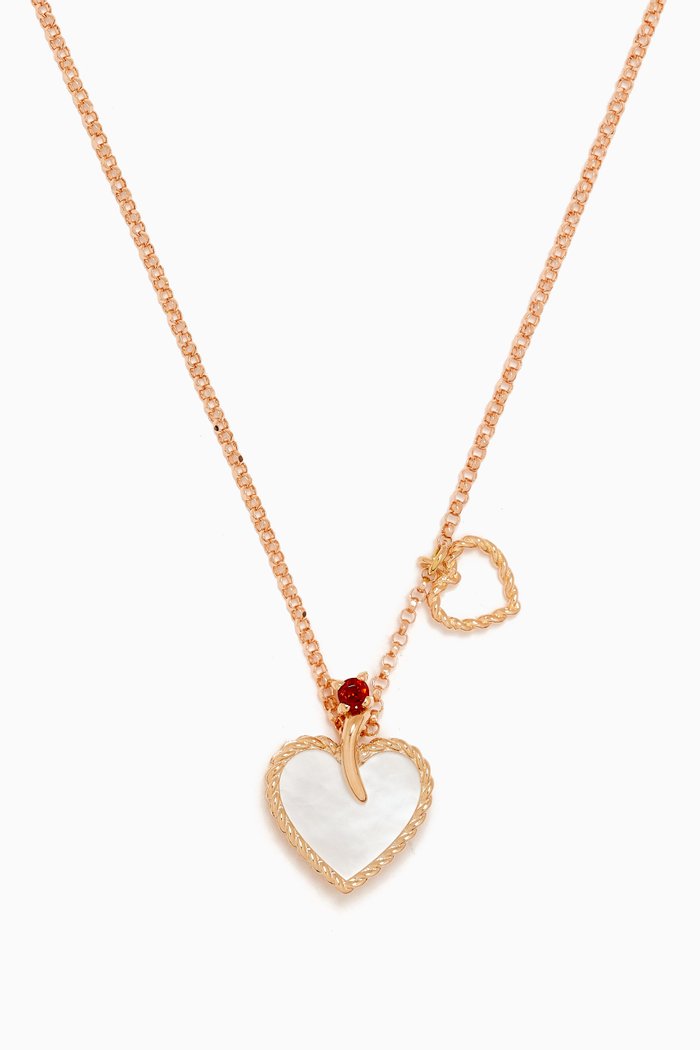 

Farfasha Petali Del Mare Garnet Necklace in 18kt Rose Gold