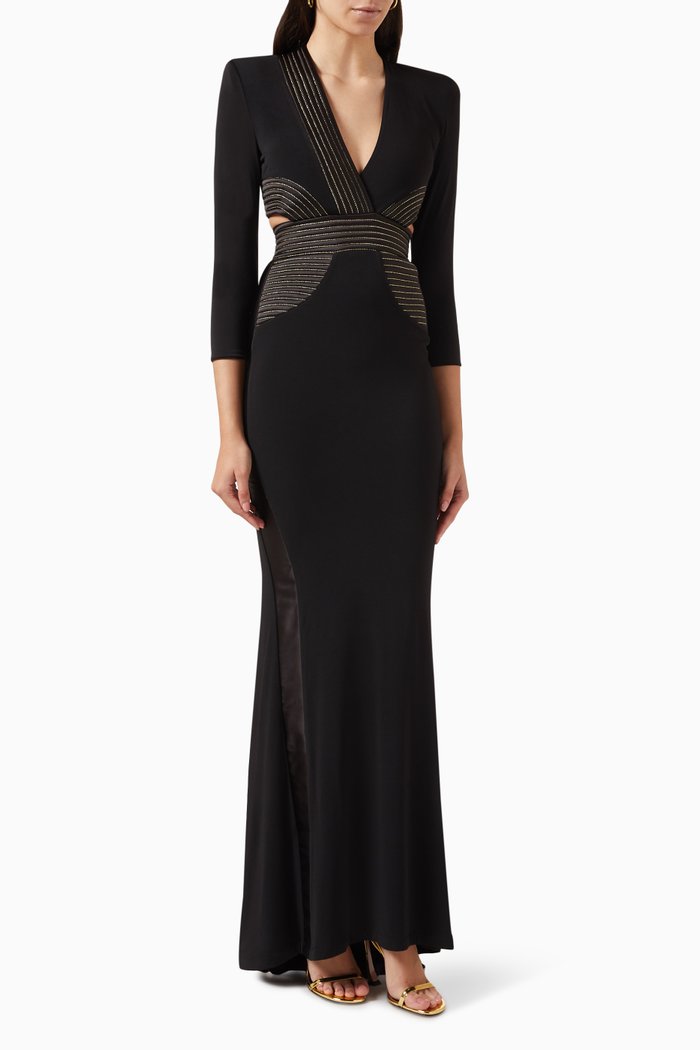 

Go Your Own Way Gown in Jersey, Black