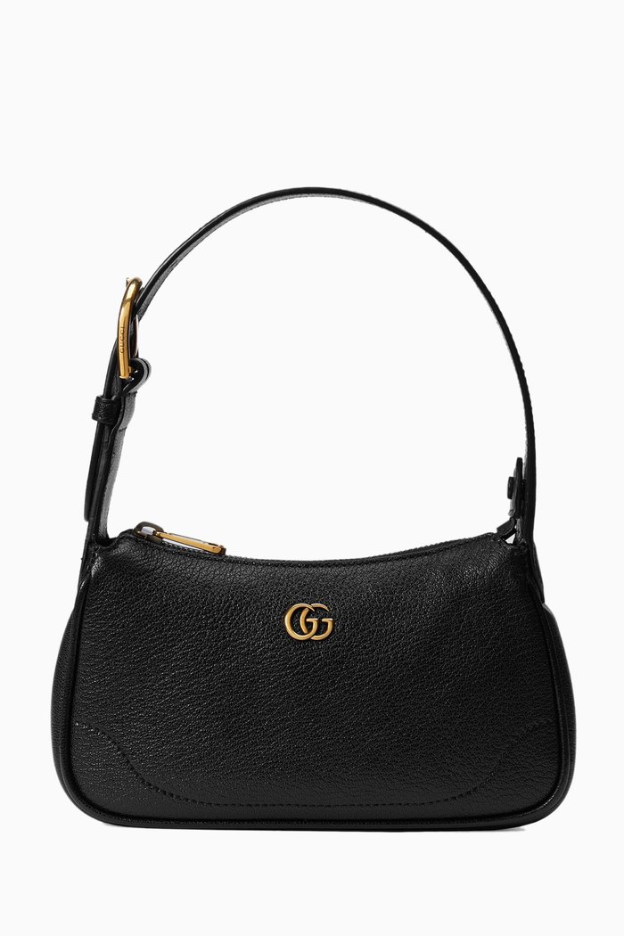 

Aphrodite Shoulder Bag in Leather, Black