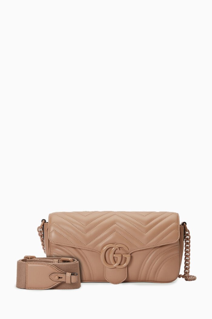 

GG Marmont 2.0 Shoulder Bag in Quilted Leather, Neutral