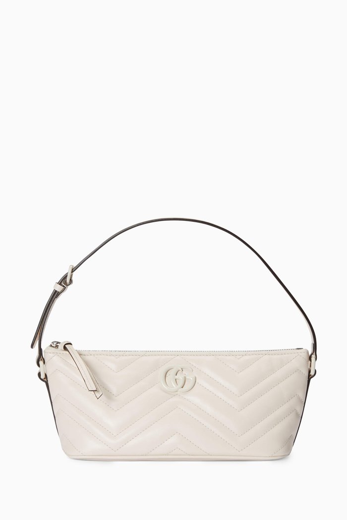 

GG Marmont 2.0 Mini Shoulder Bag in Matelassé Leather, White