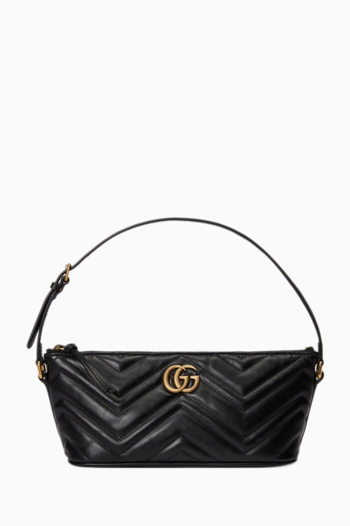 

GG Marmont 2.0 Mini Shoulder Bag in Matelassé Leather, Black