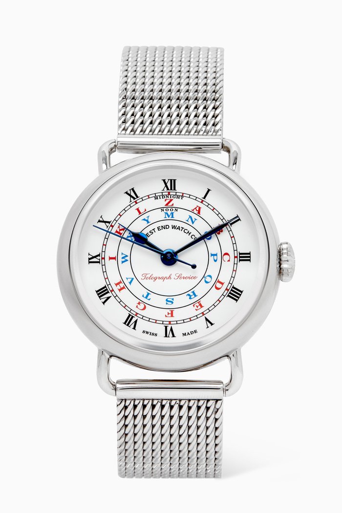 

The Telegraph Quartz Watch, 40mm, Silver