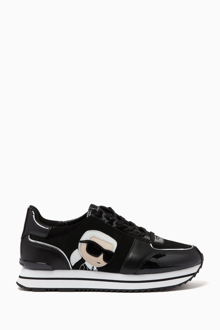 

Velocita II Sneakers in Leather, Black