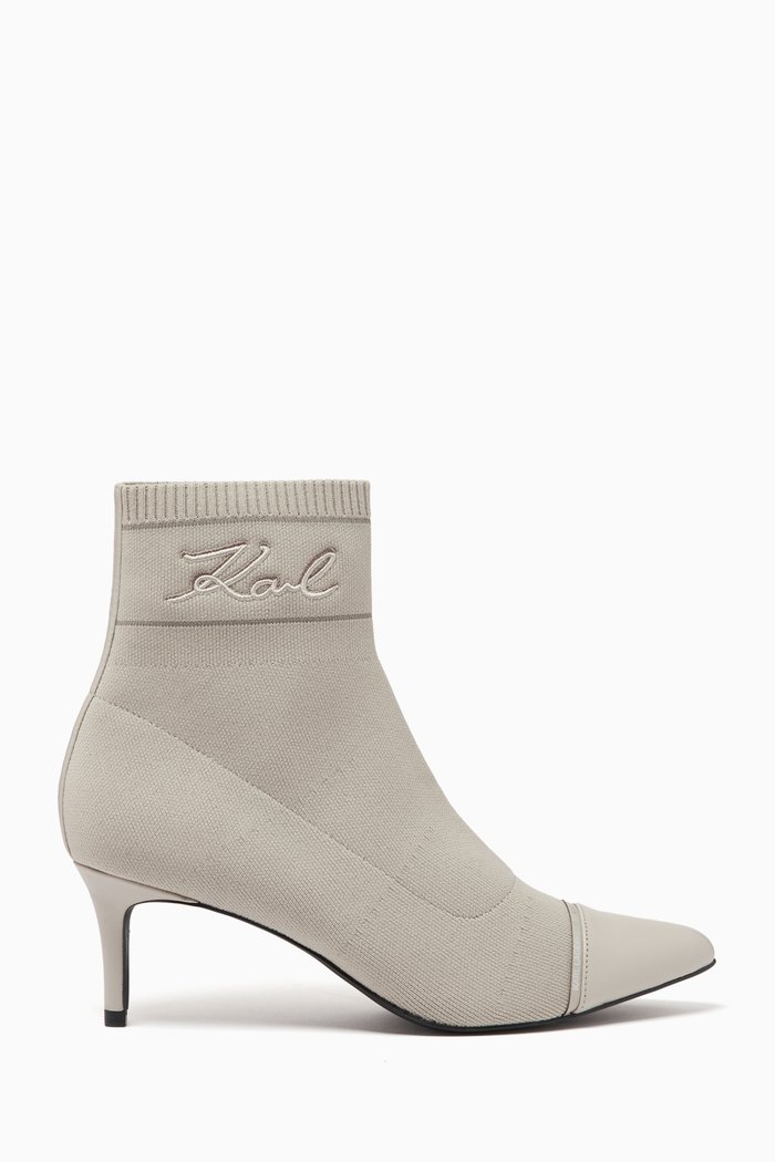 Pandara Signia Ankle Boots in Knit, Brown