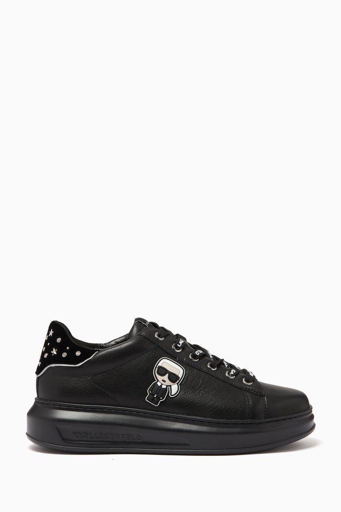 

Kapri Ikon Sneakers in Leather, Black