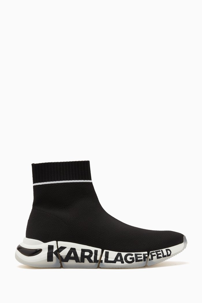 

Quadra Boots in Knit, Black
