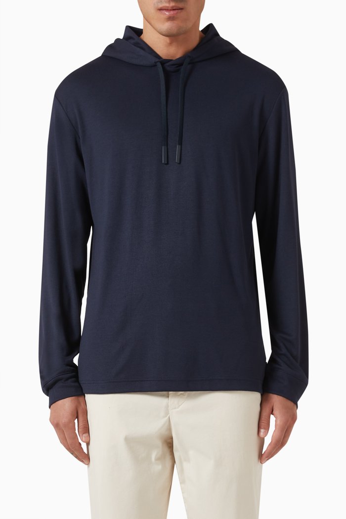 

Traer Hoodie in Modal-jersey, Blue