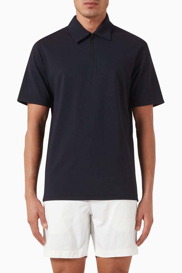 

Ryder Polo Shirt in Viscose, Black