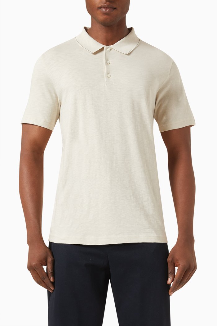 

Polo Shirt in Slub Cotton, Neutral