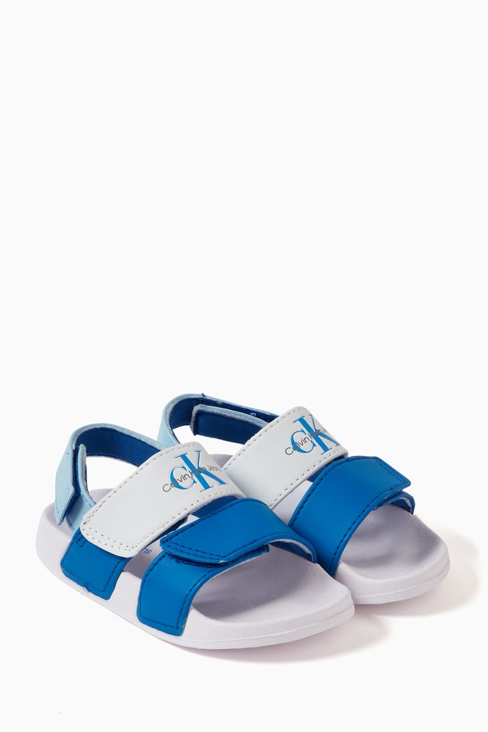 

Logo Velcro Sandals, Blue
