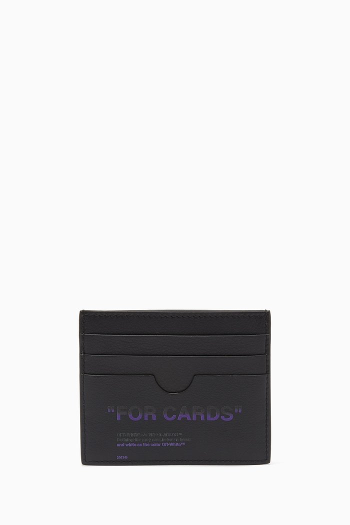 

Quote Card Case in Leather, Black