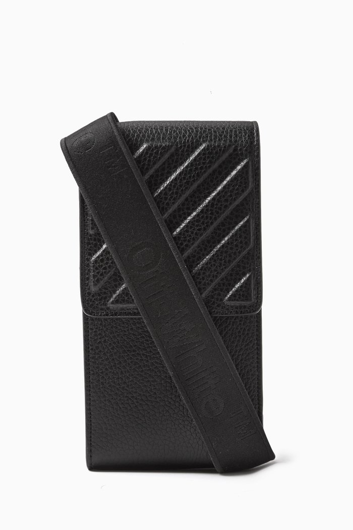 Binder Phone Holder in Leather, Black