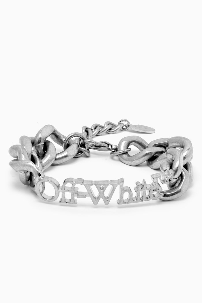 

Logo Chain Bracelet in Metal, Silver