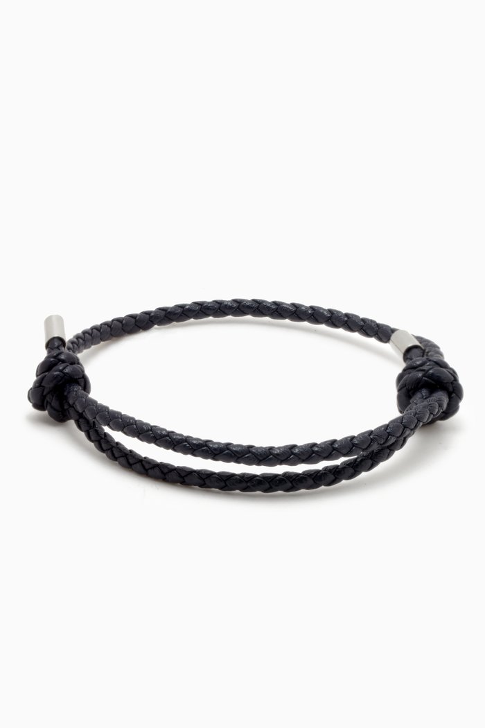 

Francesco Bracelet in Woven Leather, Blue
