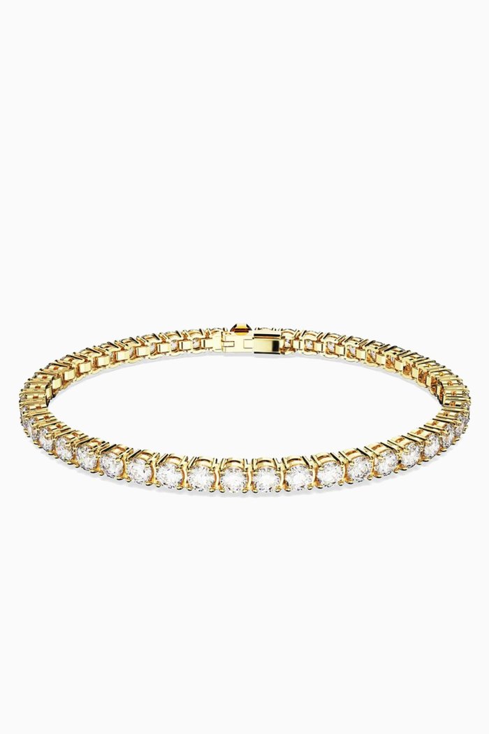 

Matrix Tennis Bracelet in Gold-plated Metal
