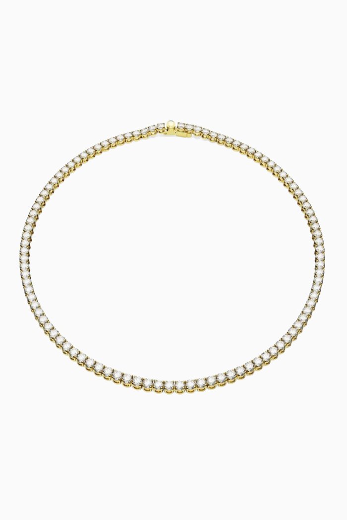 

Matrix Tennis Necklace in Gold-plated Metal