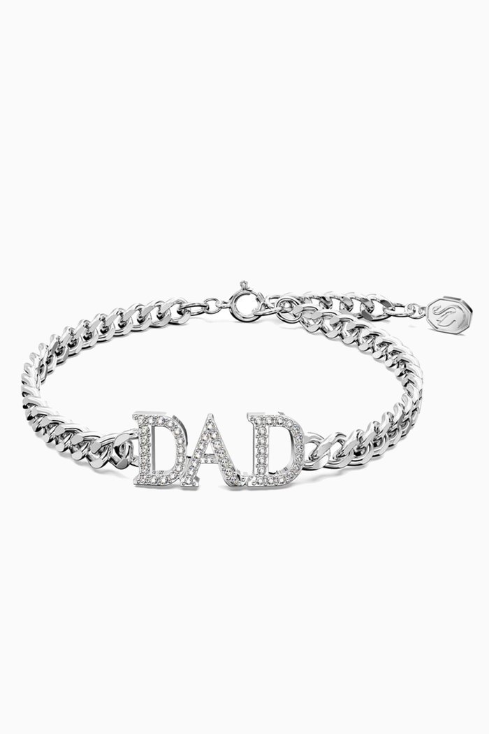 

Father's Day Bracelet in Rhodium-plated Metal, Silver