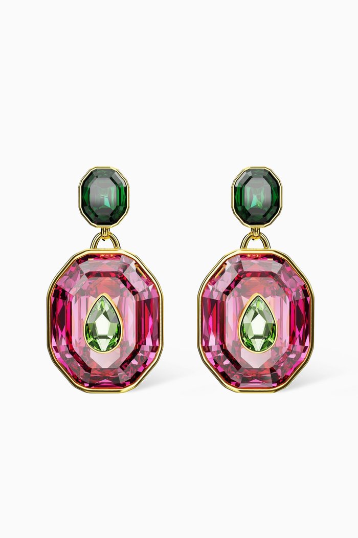 

Chroma Earrings in Gold-plated Metal, Pink