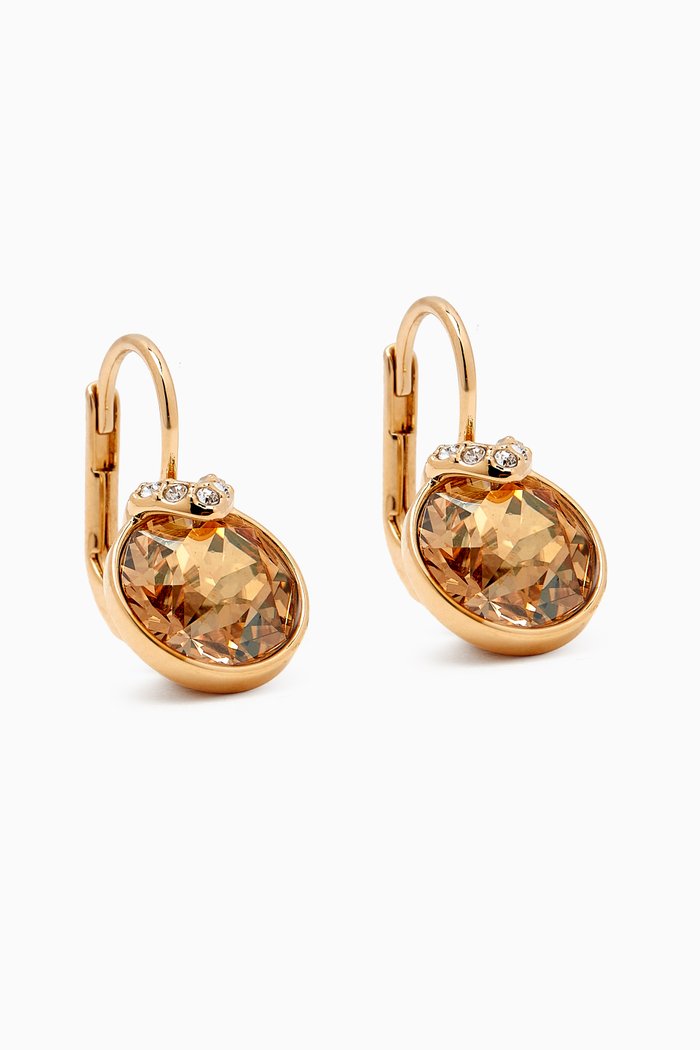 

Bella V Crystal Earrings in Gold-plated Metal