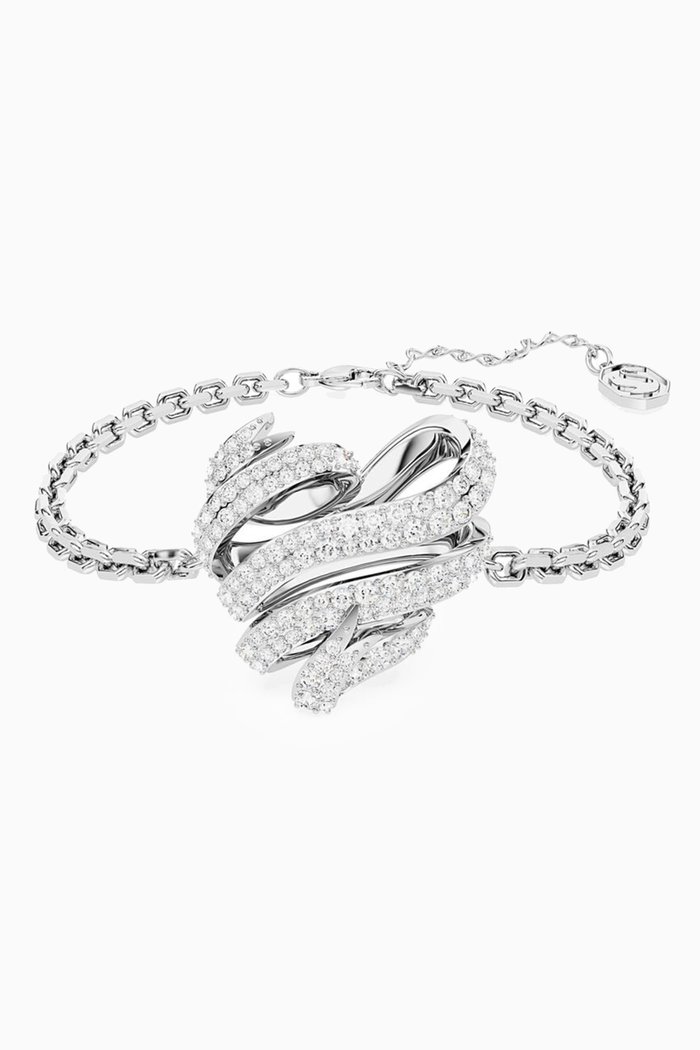 

Volta Crystal Bracelet in Rhodium-plated Metal, Silver