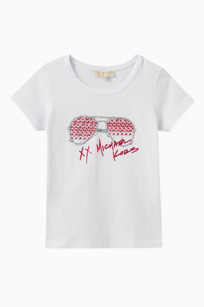 

Logo Sunglasses T-shirt in Cotton, White