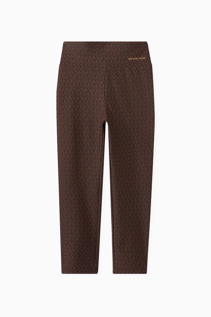 

Logo Leggings in Cotton, Brown