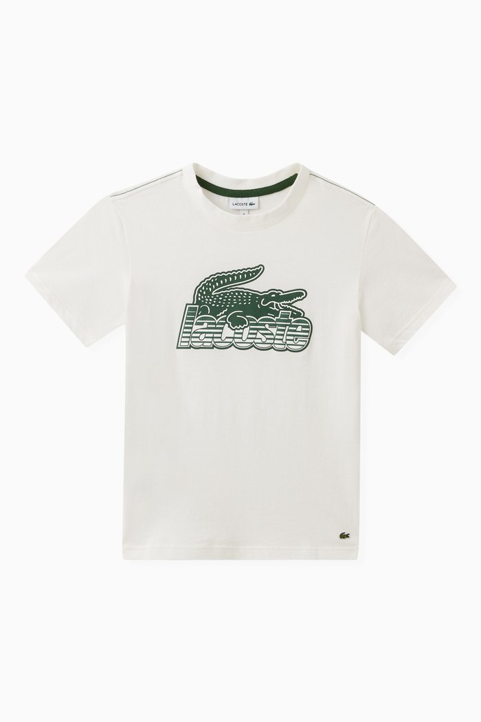 Graphic Logo Print T-Shirt in Cotton, White