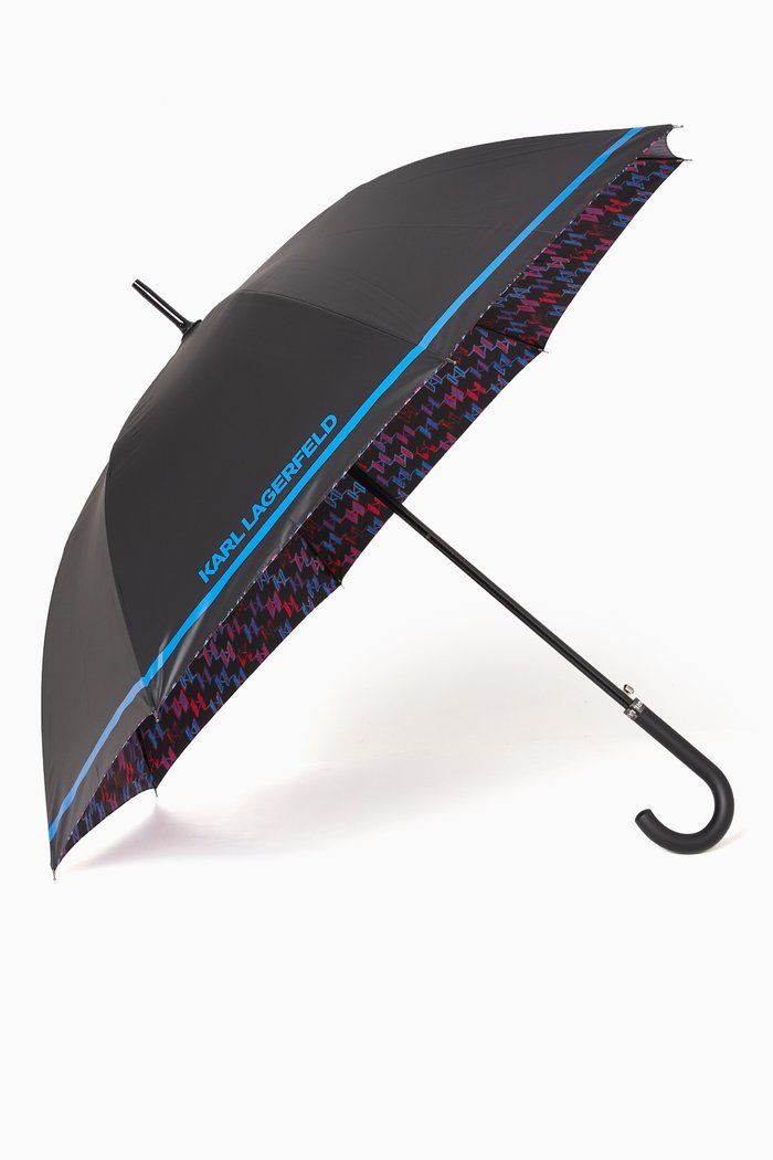 

Large K/Monogram Umbrella in Thermoplastic Polyurethane, Black