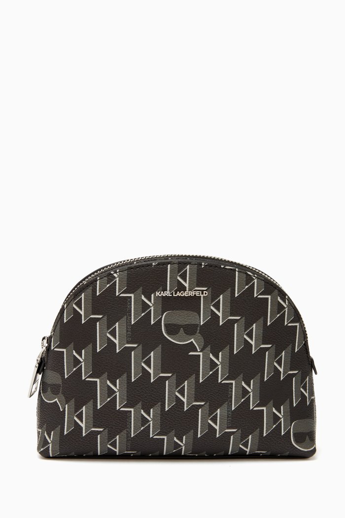 

K/Ikonik 20 Monogram Vanity Pouch in Coated Canvas, Black