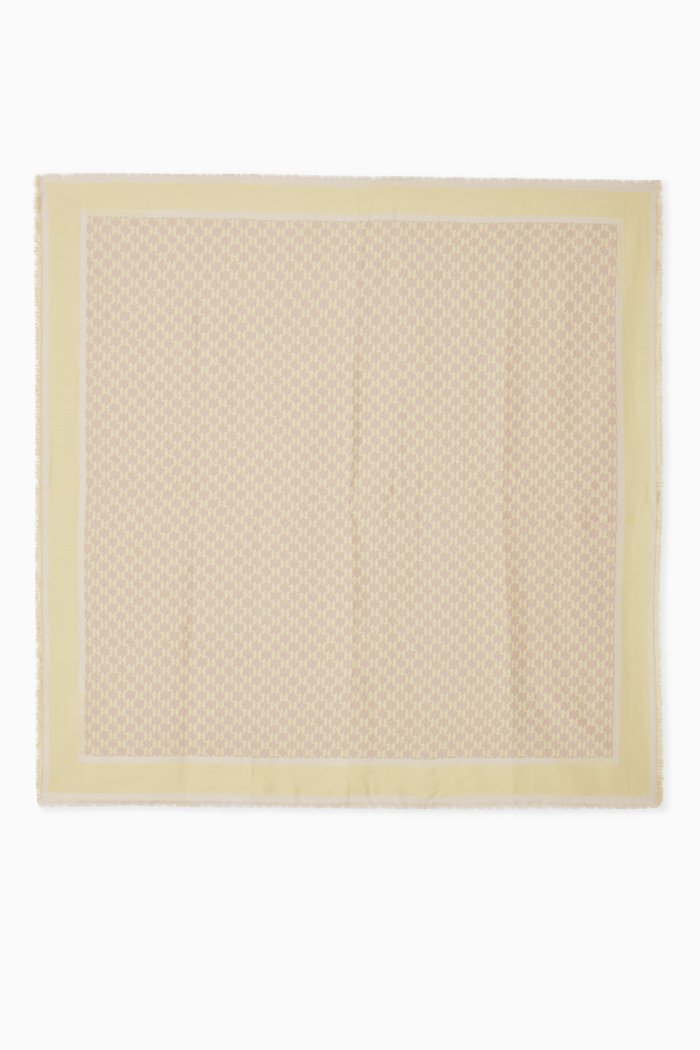 

K/monogram Square Scarf in Jacquard, Green