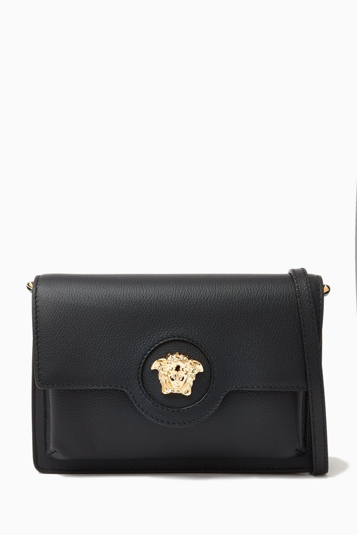 

Mini Medusa Crossbody Bag in Leather, Black
