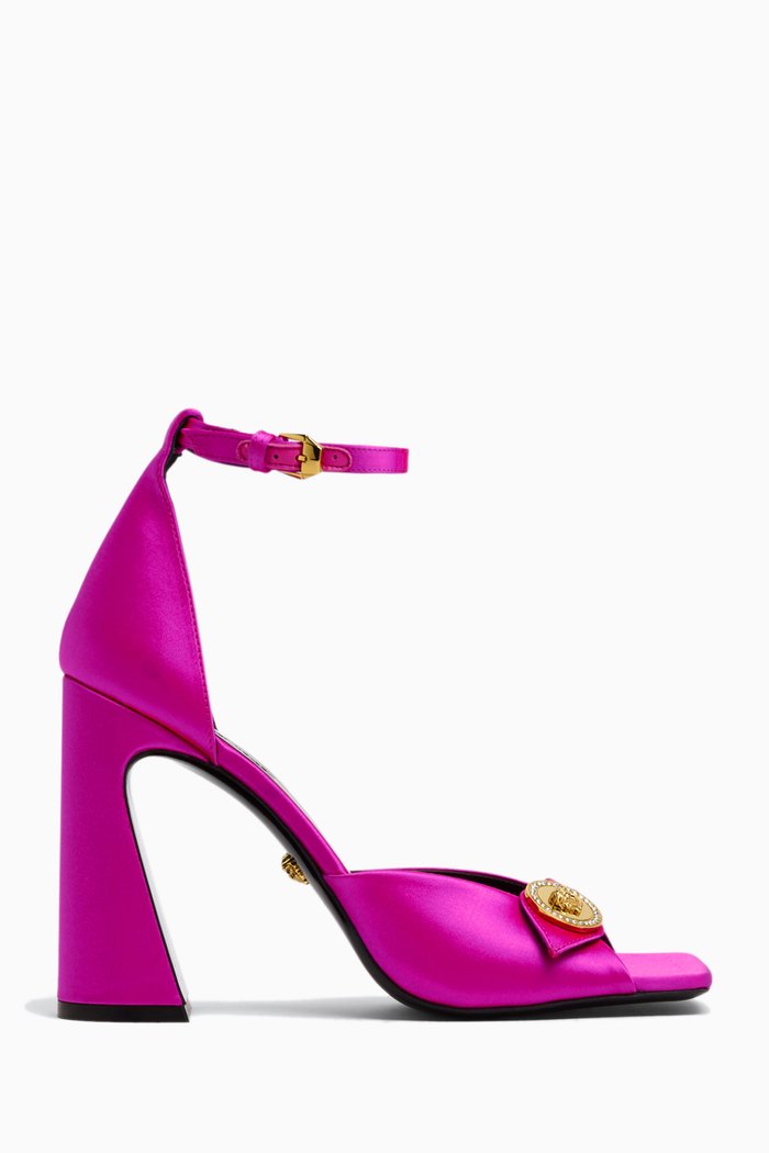 La Medusa 105 Sandals in Satin, Pink