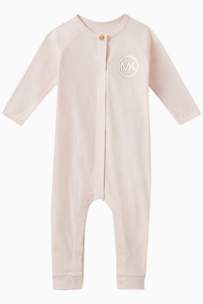 

Logo Romper in Cotton, Pink