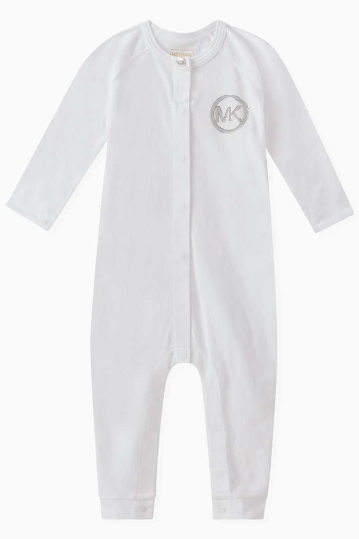 

Logo Romper in Cotton, White