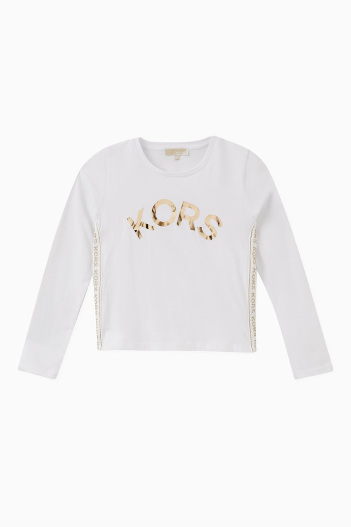 

Logo-tape T-shirt in Cotton, White