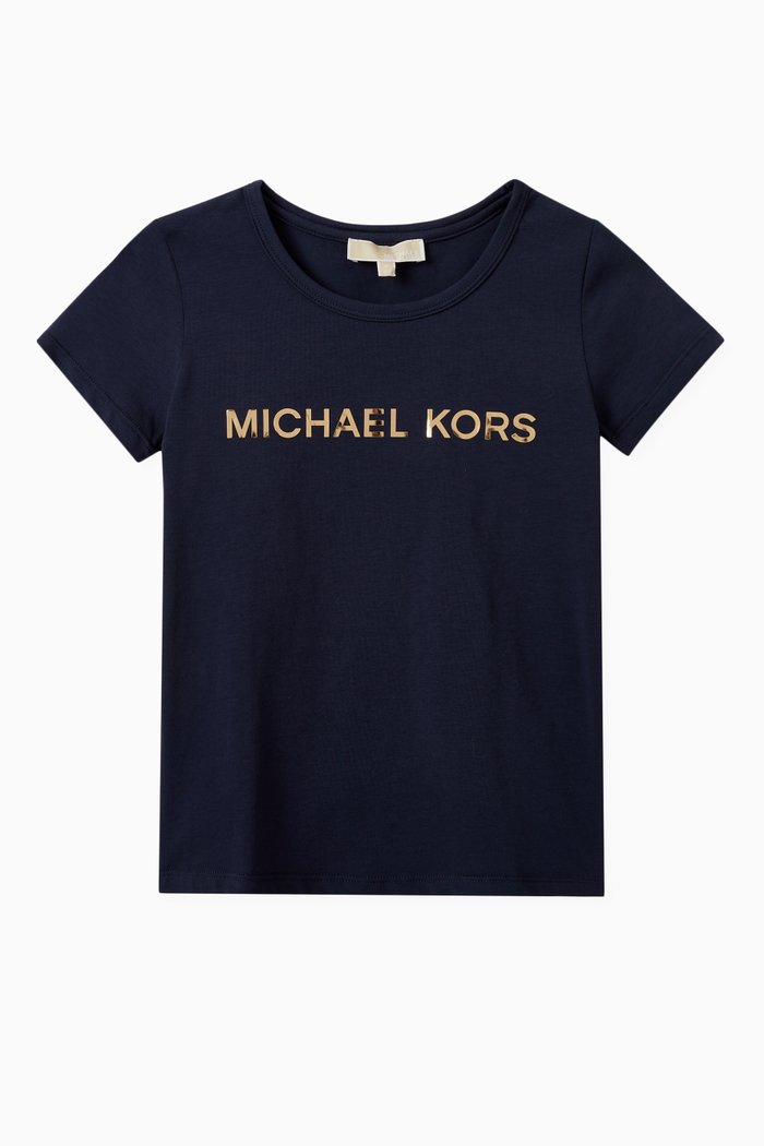

Metallic Logo T-shirt in Cotton, Blue