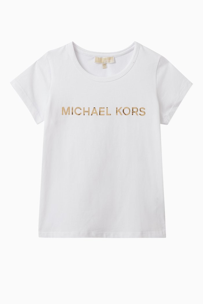 

Metallic Logo T-shirt in Cotton, White